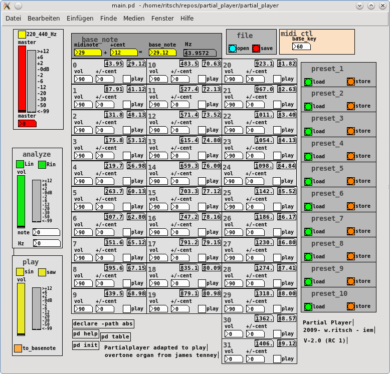 "overtone organ" for james tenny pieces with harmonium